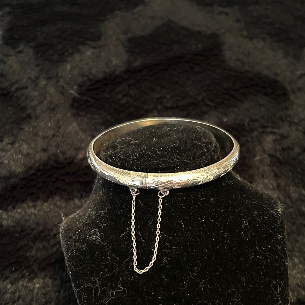 Source Unknown Engraved Safety Bangle Bracelet - … - image 1